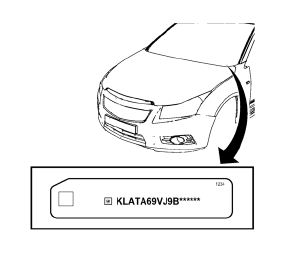 Chevrolet Cruze. Vehicle, Engine and Transmission ID and VIN Location, Derivative and Usage