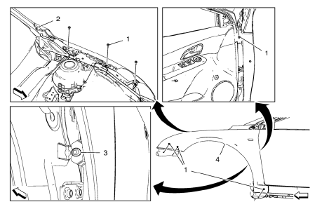 Chevrolet Cruze. Front Fender Replacement