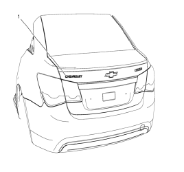 Chevrolet Cruze. Rear Compartment Lid Emblem/Nameplate Replacement (Chevrolet)