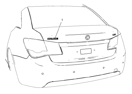 Chevrolet Cruze. Rear Compartment Lid Emblem/Nameplate Replacement (Cruze - Left Side)