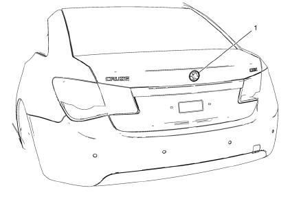 Chevrolet Cruze. Rear Compartment Lid Emblem/Nameplate Replacement (Rear Emblem) 