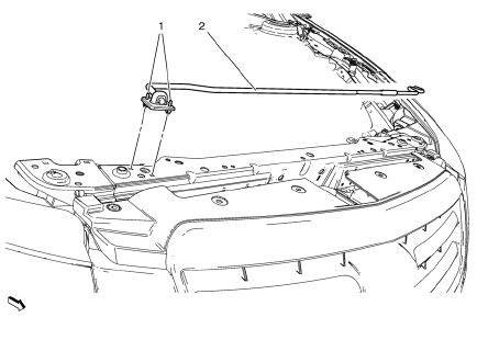 Chevrolet Cruze. Hood Hold-Open Rod Replacement