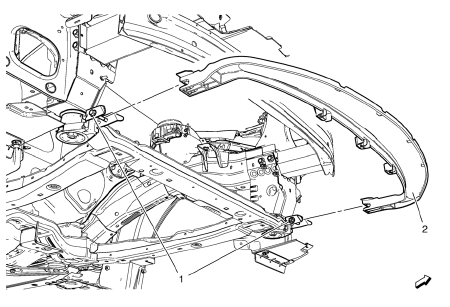Chevrolet Cruze. Front Bumper Fascia Lower Stiffener Replacement
