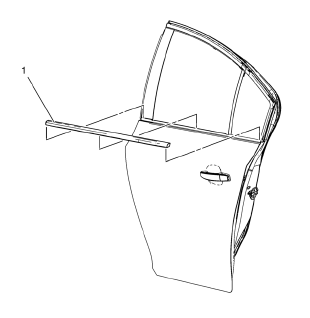 Chevrolet Cruze. Rear Side Door Window Outer Sealing Strip Replacement