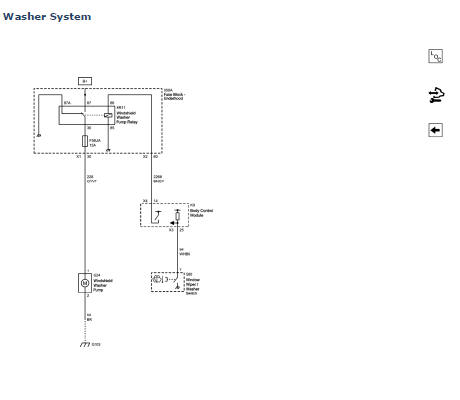 Chevrolet Cruze. Wiper/Washer Schematics