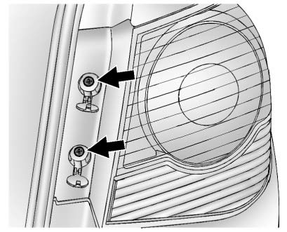 3. Remove the two screws that secure the taillamp assembly.