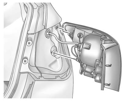 4. Remove the taillamp assembly by pulling it straight back.