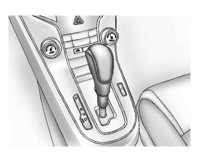 1. Move the shift lever from D (Drive) to the left into the (+) or (−) manual