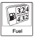 Press the Fuel screen button (if equipped) to display detailed nationwide fuel