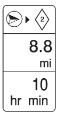 If waypoints have been added to the current route, each waypoint destination