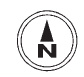This symbol indicates that the map view is North up: North up displays North