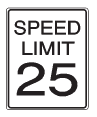 This symbol on the right of the map screen displays the speed limit while on