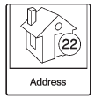 Press the Address screen button to display the Enter Address screen.