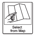 • Press the Home Page Destination Entry button to display the Select from Map
