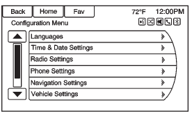 2. Touch-tap the scroll bar until the desired option displays. Select the desired