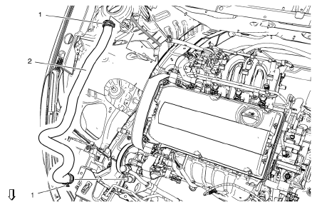 Chevrolet Cruze. Power Steering Fluid Reservoir Outlet Hose Replacement