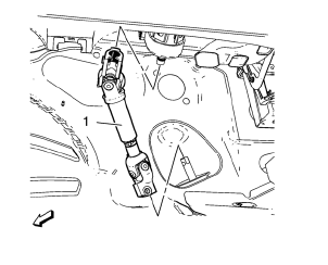 Chevrolet Cruze. Intermediate Steering Shaft Replacement