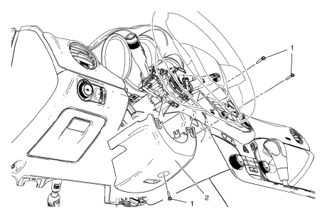 Chevrolet Cruze. Steering Column Lower Trim Cover Replacement