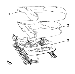 Chevrolet Cruze. Front Seat Cushion Cover and Pad Replacement