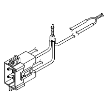 Twist together the 2 connector wire leads from the low circuits from