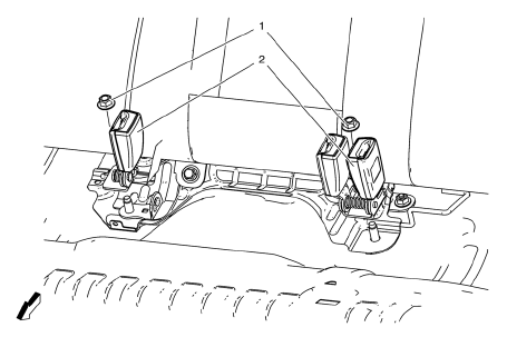 Chevrolet Cruze. Rear Seat Buckle Side Belt Replacement