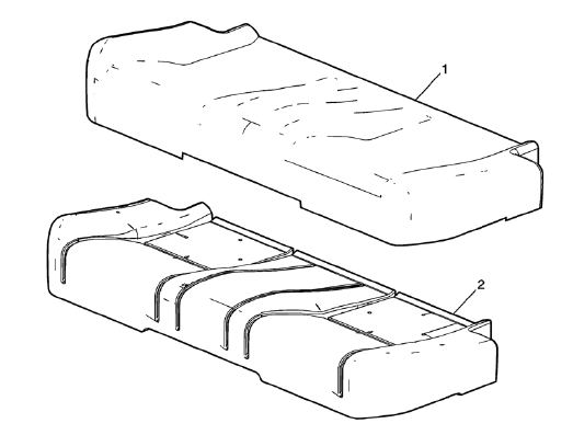 Chevrolet Cruze. Rear Seat Cushion Cover and Pad Replacement