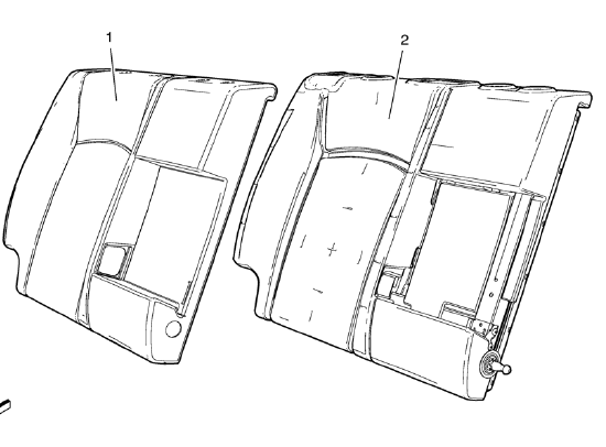 Chevrolet Cruze. Rear Seat Back Cushion Cover and Pad Replacement - Right Side