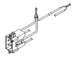 Twist together the 2 connector wire leads from the high circuits from