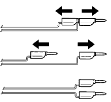 Separate the 2 banana plugs on the SIR deployment harness that were