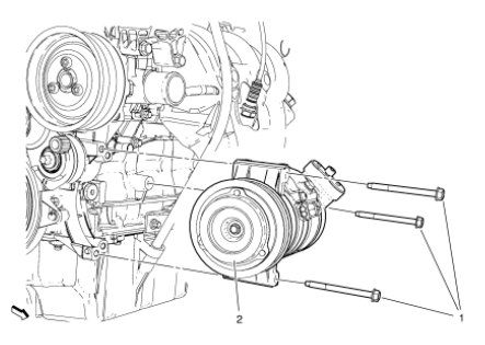 Chevrolet Cruze. Air Conditioning Compressor Replacement (1.6L LDE, LXV, and 1.8L 2H0)