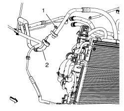 Chevrolet Cruze. Air Conditioning Compressor and Condenser Hose Replacement (1.6L LDE, LXV, and 1.8L 2H0)