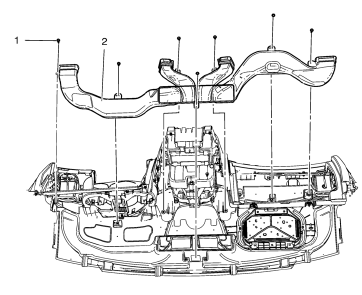 Chevrolet Cruze. Instrument Panel Outer Air Outlet Duct Replacement