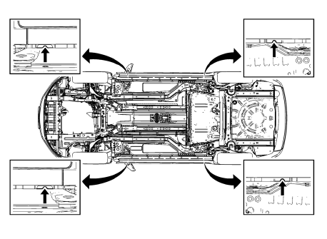 Chevrolet Cruze. Lifting and Jacking the Vehicle