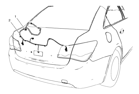 Chevrolet Cruze. Rear Compartment Lid Wiring Harness Replacement