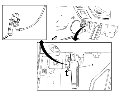 Chevrolet Cruze. Hood Primary Latch Release Cable Handle Replacement