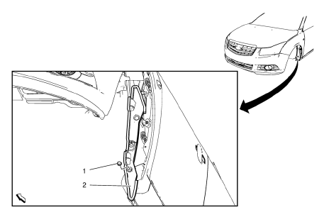 Chevrolet Cruze. Front Fender Insulator Replacement