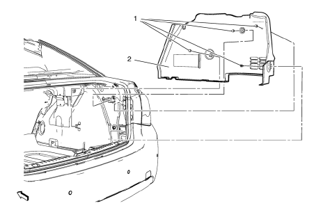 Chevrolet Cruze. Body Side Trim Panel Replacement - Right Side