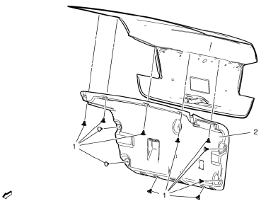 Chevrolet Cruze. Rear Compartment Lid Inner Panel Trim Replacement