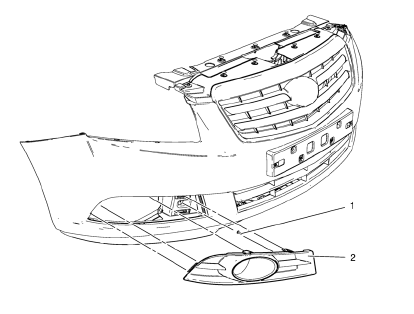 Chevrolet Cruze. Front Fog Lamp Bezel Replacement