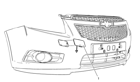 Chevrolet Cruze. Front Bumper Fascia Front Tow Eye Access Hole Cover Replacement