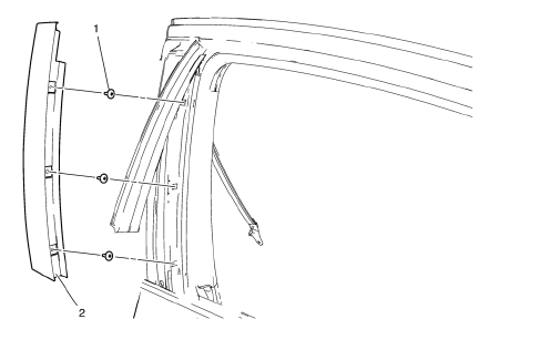 Chevrolet Cruze. Rear Side Door Window Frame Front Cover Replacement
