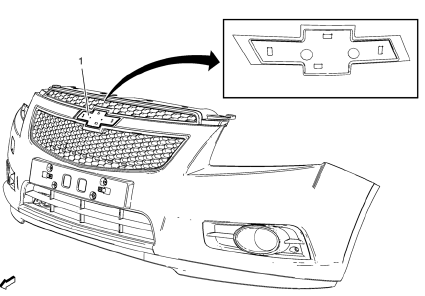 Chevrolet Cruze. Radiator Grille Emblem/Nameplate Replacement (Chevrolet)