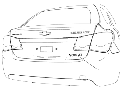 Chevrolet Cruze. Rear Compartment Lid Emblem/Nameplate Replacement (VCDi AT)