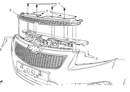 Chevrolet Cruze. Radiator Upper Grille Replacement