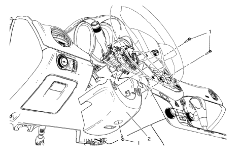 Chevrolet Cruze. Steering Column Lower Trim Cover Replacement