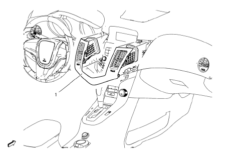 Chevrolet Cruze. Instrument Panel Center Upper Molding Replacement