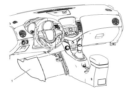 Chevrolet Cruze. Instrument Panel Lower Trim Panel Replacement - Left Side