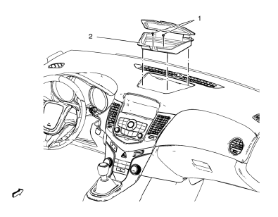 Chevrolet Cruze. Instrument Panel Upper Compartment Replacement