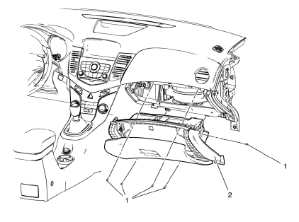 Chevrolet Cruze. Instrument Panel Compartment Replacement