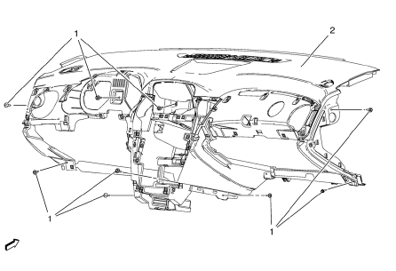 Chevrolet Cruze. Instrument Panel Assembly Replacement